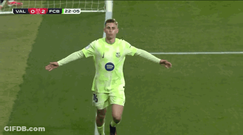 Soccer Player With Spotify Logo On Jersey GIF