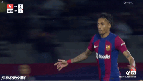 Soccer Player With Spotify Shirt GIF