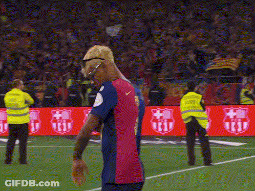 Soccer Player With Sunglasses On Field With Crowd GIF