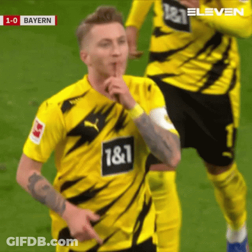 Soccer Player Yellow Black Jersey 1 & 1 GIF