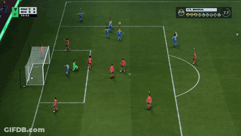 Soccer Player Yellow Headband Blue Jersey Crowd GIF