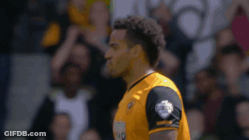 Soccer Player Yellow Jersey Land On Sleeve GIF