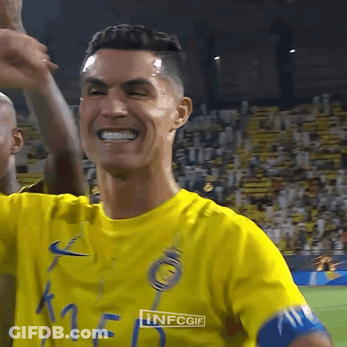 Soccer Player Yellow Shirt Infcgif GIF
