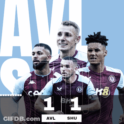 Soccer Players At Scoreboard Saying AVL 11 SHU GIF