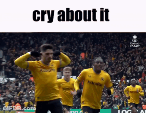 Soccer Players Celebrate Goal Cry About It GIF
