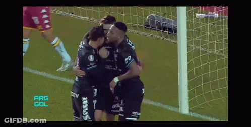 Soccer Players Celebrate Goal With ARG GOL GIF