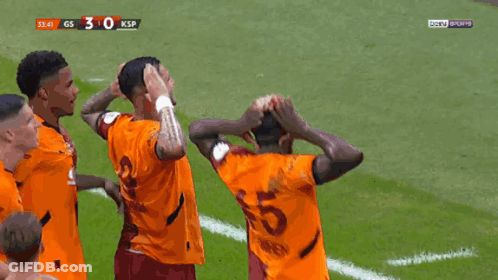 Soccer Players Celebrating Goal Against Team 24 GIF