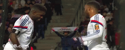 Soccer Players Celebrating Goal GIF