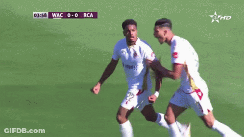 Soccer Players Celebrating Goal GIF