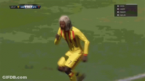 Soccer Players Celebrating Goal GIF