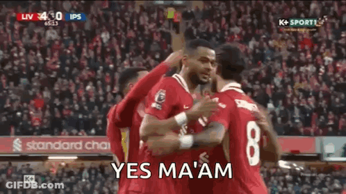Soccer Players Celebrating Goal GIF