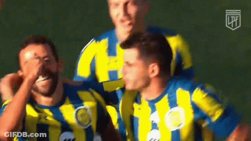 Soccer Players Celebrating Goal GIF