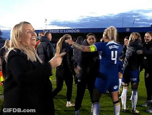 Soccer Players Celebrating In Front Of Pride Of London GIF