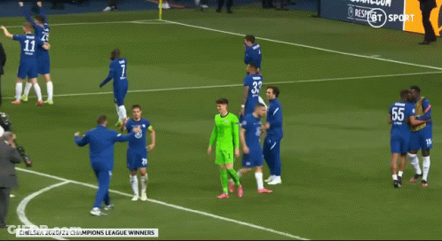 Soccer Players Chelsea 2020/21 Champions League Winners GIF