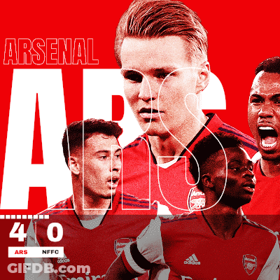 Soccer Players Collage With Arsenal GIF
