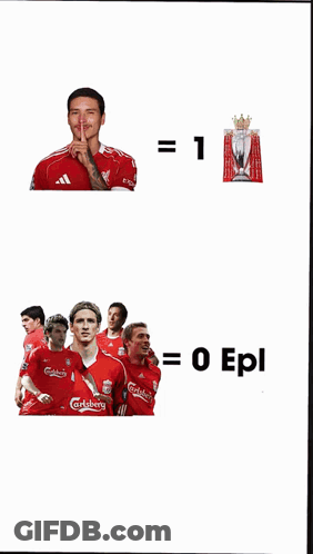 Soccer Players Collage With Red Carlsberg Jersey GIF