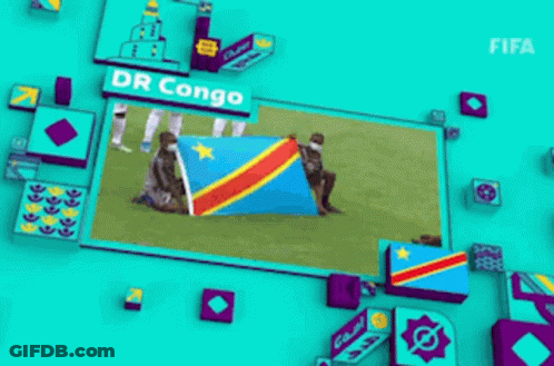 Soccer Players From DR Congo Line Up GIF