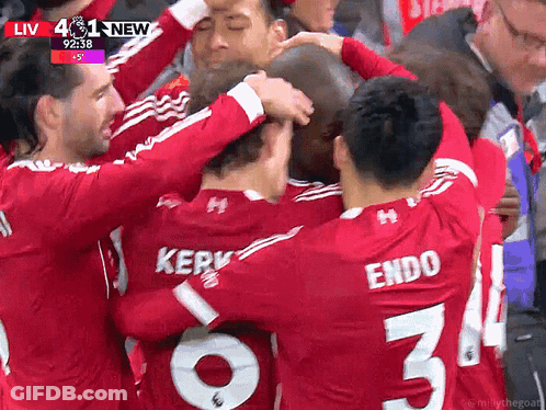 Soccer Players Huddled Number 3 GIF