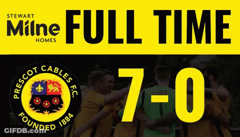 Soccer Players Hugging In Front Of Full Time Sign GIF