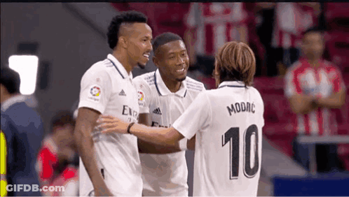 Soccer Players Hugging Number 10 GIF