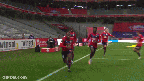 Soccer Players Hugging With Number 2 Jersey GIF