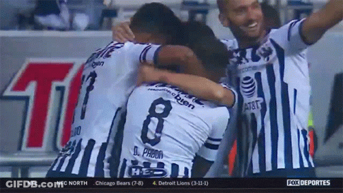 Soccer Players Hugging With Number 8 GIF