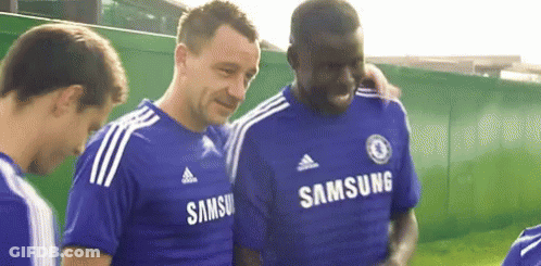 Soccer Players In Blue Samsung Jerseys GIF