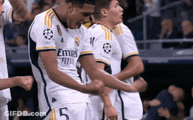 Soccer Players In Emirates Jerseys GIF