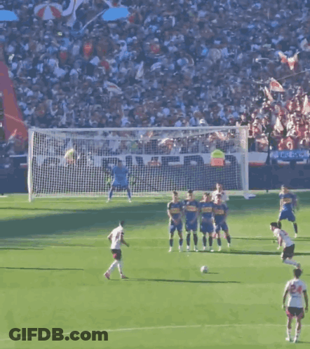 Soccer Players In Front Of Be Banner GIF