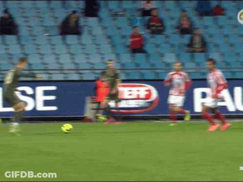 Soccer Players In Front Of Teff Sign GIF