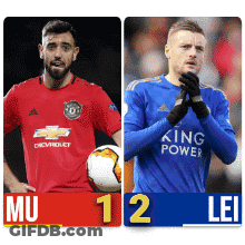 Soccer Players In Red And Blue Jerseys GIF