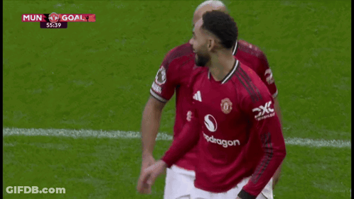 Soccer Players In Red Jerseys With Snapdragon GIF