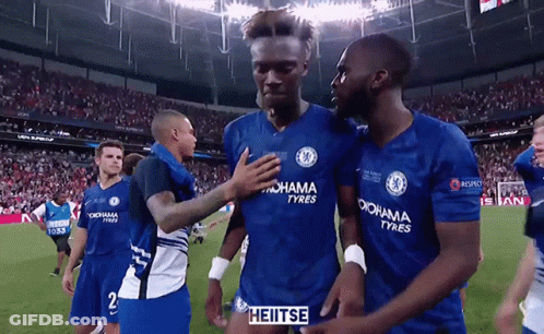 Soccer Players In Yokohama Tyres Jerseys GIF