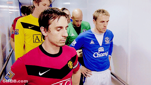 Soccer Players Including One In Blue Jersey Saying Chang GIF