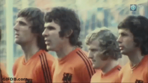 Soccer Players Lined Up One With Letter N GIF
