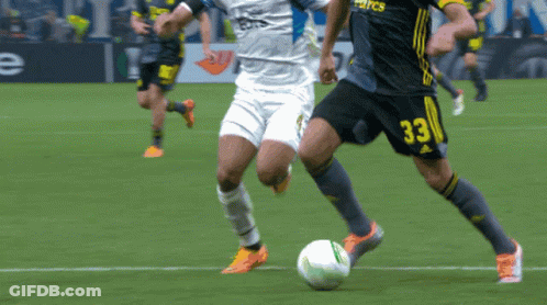 Soccer Players On A Field With One Wearing A Jersey That Says Euro Volley GIF