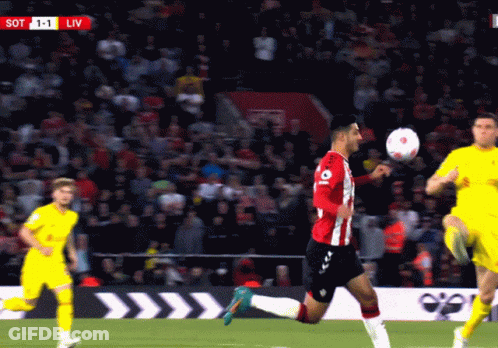 Soccer Players On A Field With The Score Of 1-0 GIF