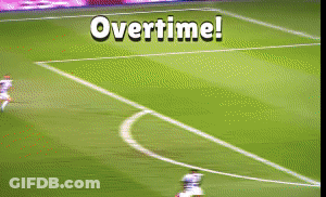 Soccer Players On A Field With The Words Overtime On The Bottom GIF