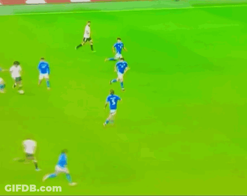 Soccer Players On Field Number 14 GIF