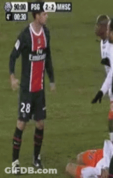 Soccer Players On Field Number 14 Jersey GIF
