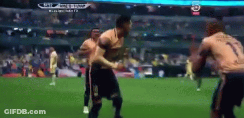 Soccer Players On Field Number 5 GIF