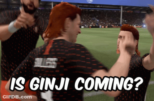Soccer Players On Field Saying Is Ginji Coming GIF