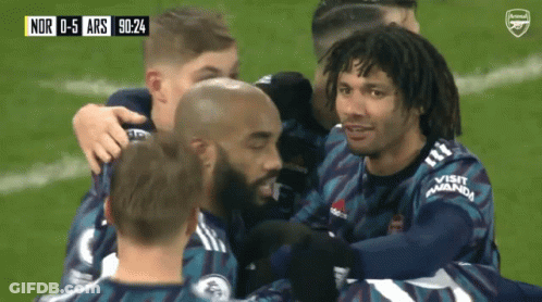 Soccer Players On Field Score Nor 0-5 Ars GIF