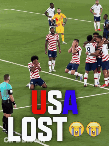 Soccer Players On Field USA Lost GIF