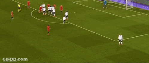 Soccer Players On Field With Bestintegrol Banner GIF