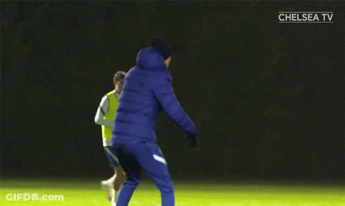 Soccer Players On Field With Chelsea TV GIF