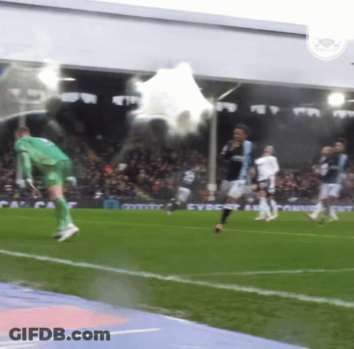 Soccer Players On Field With Cyber Banner GIF