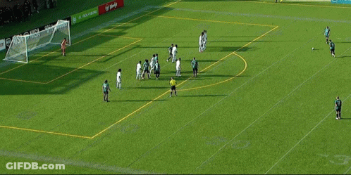 Soccer Players On Field With EP Sign GIF