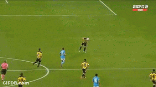 Soccer Players On Field With ESPN Logo GIF