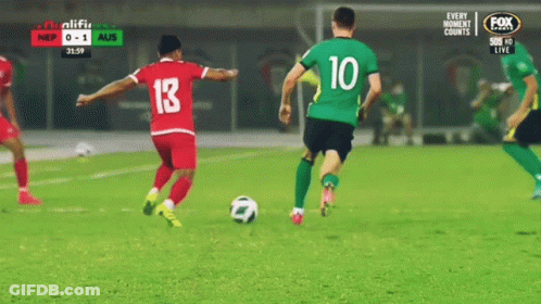 Soccer Players On Field With Fox Sports Logo GIF
